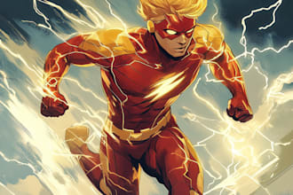 do an amazing superhero cartoon characters