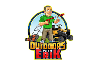 designing epic lawn mowing power washing paying logo