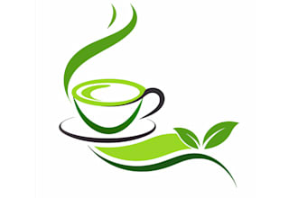 make flat minimalist custom tea logo design for your brand
