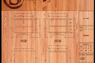 draft your furniture photo reference into technical drawing