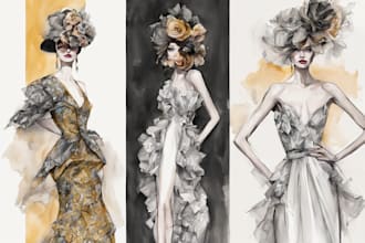 do stunning fashion illustration