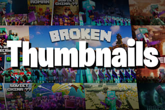 design you a trendy minecraft thumbnail