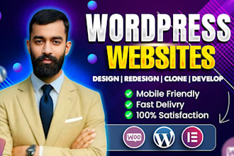 create wordpress website design or redesign wordpress