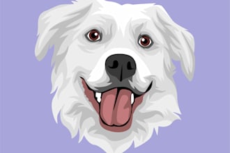 draw your pet into an cute potrait