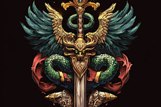create a custom fantasy, rpg, sci fi animated game logo