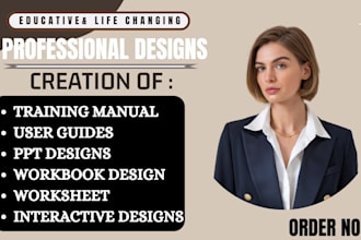 write and design professional training manuals, user guides, and workbook