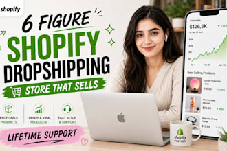 build automated shopify dropshipping store design or shopify website