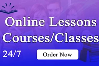 tutor you in online lesson, course, and class