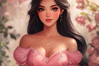 create an awesome portrait in disney cartoon style