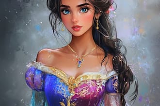 made you into disney cartoon portrait
