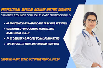 write, edit ats friendly rn resume, cover letter, linkedin