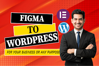 convert figma to wordpress website design or figma to elementor