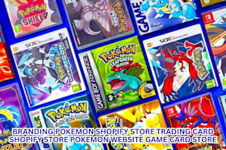 design branding pokemon shopify store trading card shopify store pokemon website