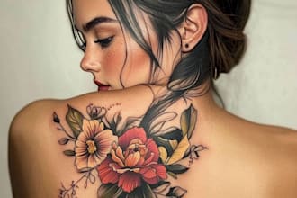draw a attractive american traditional tattoo design