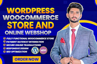 build ecommerce store and online webshop using wordpress woocommerce