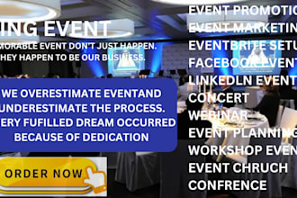 assist you in planning, marketing, and promoting your event