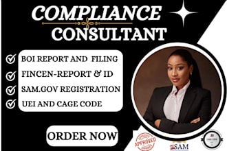 file boi report with fincen, samgov registration, uei and cage code