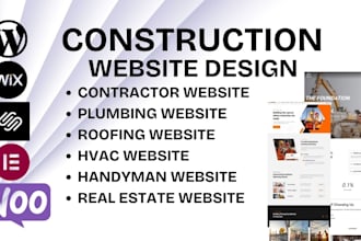 build plumbing handyman construction electric contractor business hvac website