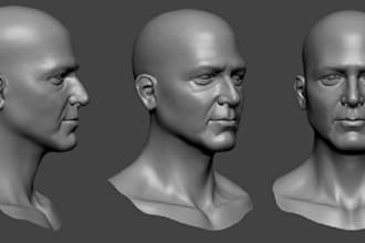 sculpt 3d head model 3d bust 3d face 3d sculpture for 3d printing