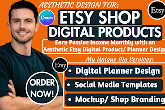 design etsy digital  products, etsy shop, etsy digital products shop, etsy seo