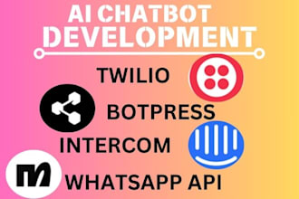 create manychat chatbot, twilio, intercom, botpress, whatsapp api