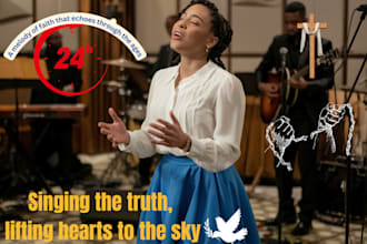 be your gospel song writer,soulful songwriting,vocal to your music within 24hrs