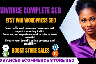 complete ecommerce shopify etsy wordpress wix ebay SEO ecommerce manager