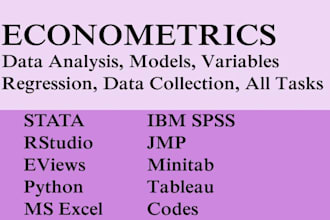 do econometric data analysis in stata rstudio eviews python spss and excel