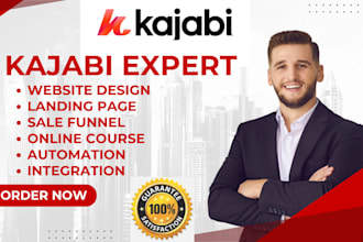 create kajabi website design and setup kajabi online course
