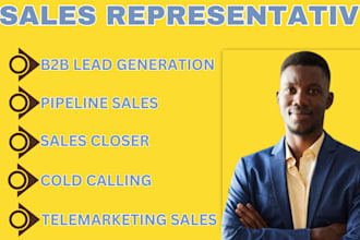 be your online sales representative, sales closer, pipeline sales, telemarketing