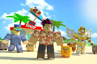 make roblox game in roblox studio,simulator, multiplayer game,ugc, obby game,map