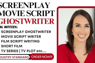 ghostwrite movie script, film script, tv pilot, screenplay, TV script, synopsis