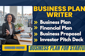 be your professional business plan writer, business plan for startups pitch deck