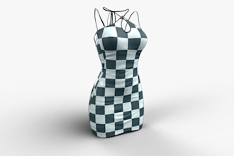 make 3d second life model, 3d clothing design and rig it