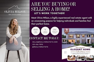 do perfect real estate flyer design within 24 hours