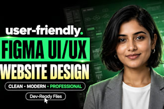 design professional user friendly figma uiux for website