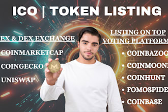 list your ico coin, token on top cex and dex platform