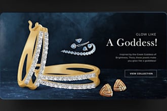 design or redesign  jewellery website shopify store seasonal branding babttle