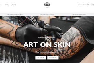 design successful tattoo shopify store tattoo studio piercing tattoo website