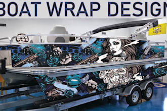 create high level boat wrap design ,truck wrap, vehicle wrap, car wrap