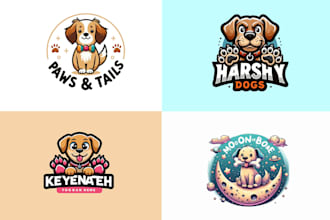 do custom pet mascot logo for dogs, cats, horses and more