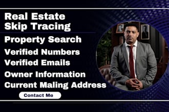 provide skip tracing and real estate contact information
