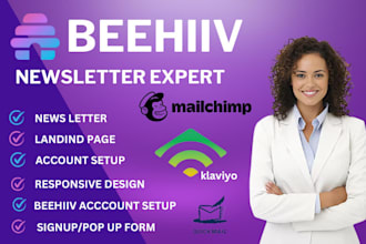 setup beehiiv newsletter  beehiiv account , beehiive landing page design beehive