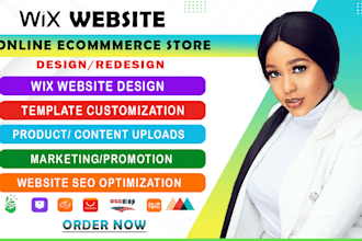 build wix website design wix website redesign wix ecommerce wix store
