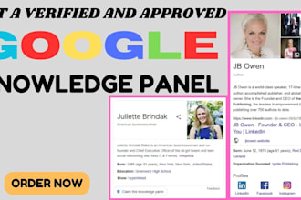 create a verified and approved google knowledge panel for personal