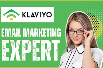 design klaviyo email template and setup klaviyo email flows for email marketing