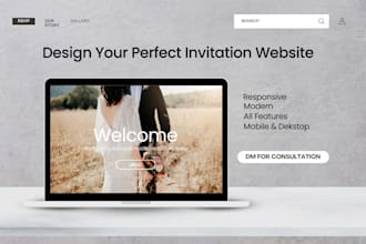 create premium wedding invitation website in 24 hours