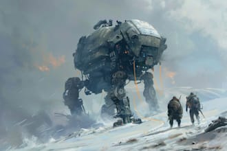 draw environmental concept art and illustrations