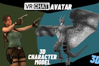 custom premium vrchat avatar 3d furry vrchat fursona character model vrc
