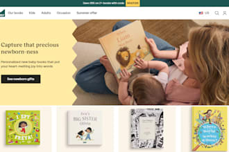 design children book shopify store author book website christian book website